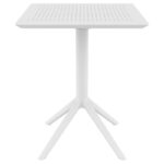SKY WHITE 60Χ60X74εκ. ΤΡΑΠΕΖΙ ΠΤΥΣ/ΝΟ ΠΟΛ/ΝΙΟΥ