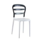 BIBI WHITE/BLACK TRANSP. ΚΑΡΕΚΛΑ 42X50X85εκ.