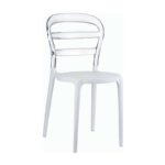 BIBI WHITE/CLEAR TRANSP. ΚΑΡΕΚΛΑ 42X50X85εκ.
