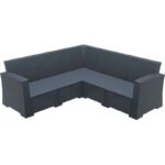 MONACO DARK GREY ΓΩΝΙΑ ΠΟΛ/ΝΙΟΥ 207Χ207Χ79εκ.