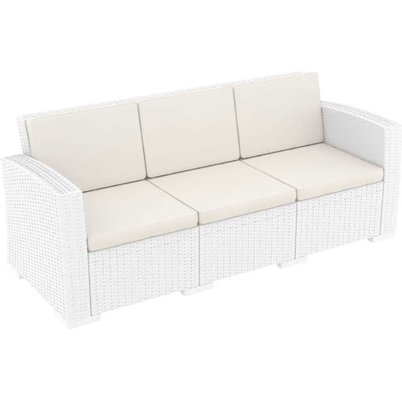0005700 MONACO WHITE 3ΘΕΣ.ΚΑΝΑΠΕΣ ΜΕ ΜΑΞ. ΠΟΛ/ΝΙΟΥ 198Χ79Χ79εκ. - Image 1