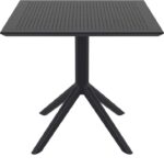 SKY BLACK 80X80X74εκ. ΤΡΑΠΕΖΙ ΠΟΛ/ΝΙΟΥ - Image 2