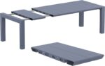 VEGAS DARK GREY 100X180/220Χ75εκ. ΕΠΕΚΤ.ΤΡΑΠΕΖΙ ΠΟΛ/ΝΙΟΥ - Image 3