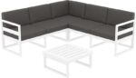 MYKONOS ΓΩΝΙΑ SET WHITE/ΜΑΞ. L.BROWN ΠΟΛ/ΝΙΟΥ (+ΤΡΑΠ.65εκ.) - Image 3