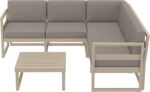 MYKONOS ΓΩΝΙΑ SET TAUPE/ΜΑΞ. BEIGE ΠΟΛ/ΝΙΟΥ (+ΤΡΑΠ.65εκ.) - Image 3