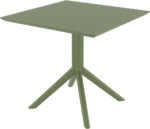 SKY OLIVE GREEN 80X80X74εκ. ΤΡΑΠΕΖΙ  ΠΟΛ/ΝΙΟΥ - Image 2