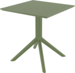 SKY OLIVE GREEN 70X70X74εκ. ΤΡΑΠΕΖΙ ΠΟΛ/ΝΙΟΥ - Image 2