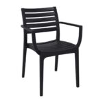 Σετ Τραπεζαρίας 7τμχ Ares Artemis Black 140Χ80Χ75εκ. - Image 3
