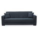 ROVER DARK GREY ΥΦΑΣΜΑ 3ΘΕΣΙΟΣ ΚΑΝΑΠΕΣ/ΚΡΕΒΑΤΙ ΜΕ ΑΠΟΘ.ΧΩΡΟ 210X80X75εκ. - Image 2