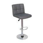 Σκαμπό Μπάρ 2τμχ Bar40 Grey Pu 43x52x113εκ.