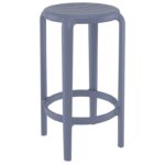 TOM 65εκ. ΣΚΑΜΠΟ DARK GREY ΠΟΛ/ΝΙΟΥ 36X36X65εκ.