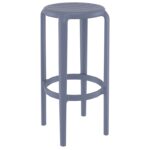 TOM 75εκ. ΣΚΑΜΠΟ DARK GREY ΠΟΛ/ΝΙΟΥ 36X36X75εκ.