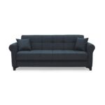 AZUR DARK GREY ΥΦΑΣΜΑ 3ΘΕΣΙΟΣ ΚΑΝΑΠΕΣ/ΚΡΕΒΑΤΙ ΜΕ ΑΠΟΘ.ΧΩΡΟ 210X80X75εκ. - Image 2