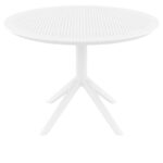 SKY WHITE Φ105X74εκ. ΤΡΑΠΕΖΙ ΠΟΛ/ΝΙΟΥ
