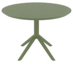 SKY OLIVE GREEN Φ105X74εκ. ΤΡΑΠΕΖΙ ΠΟΛ/ΝΙΟΥ