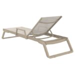 TROPIC ΞΑΠΛΩΣΤΡΑ ΜΕ ΜΠΡΑΤΣΑ TAUPE/TAUPE ΑΛΟΥΜ-ΠΟΛ/ΝΙΟΥ 210X72X31εκ. - Image 3