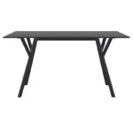 MAX ΤΡΑΠΕΖΙ 140X80Χ74εκ. BLACK LAMINATE 12mm - Image 2