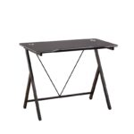 ΓΡΑΦΕΙΟ 100X50X75εκ.ΜΑΥΡΟ MDF/ΜΑΥΡΟ ΜΕΤΑΛΛΙΚΟ