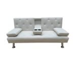 REST WHITE PU ΚΑΝΑΠΕΣ-ΚΡΕΒΑΤΙ 168X88X79εκ.