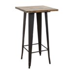 TEXAS ΜΠΑΡ ΜΑΥΡΟ ΜΑΤ ΤΡΑΠ. 60Χ60Χ106εκ.WOOD TOP