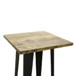 TEXAS ΜΠΑΡ ΜΑΥΡΟ ΜΑΤ ΤΡΑΠ. 60Χ60Χ106εκ.WOOD TOP - Image 2