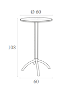 OCTOPUS BAR Φ60Χ108εκ.BLACK ΠΟΛ/ΝΙΟΥ - Image 3