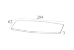 SLIM ΣΤΡΩΜΑ POLYESTER 3εκ.WHITE 204X62X3εκ. - Image 3