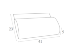 SLIM ΜΑΞΙΛΑΡΙ POLYESTER 5εκ.LIGHT BROWN 41X23X5εκ. - Image 3