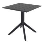 PARIS BLACK 70X70X74εκ. ΤΡΑΠΕΖΙ ΠΟΛ/ΝΙΟΥ - Image 2