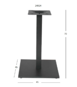 FLAT PROMO ΜΑΥΡΗ 45Χ45Χ72εκ.(Π/Ρ)ΒΑΣΗ ΜΕΤΑΛΛΙΚΗ ΜΕ ΡΕΓ/ΡΟΥΣ - Image 2