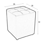 CUBE CAPPUCCINO PU ΣΚΑΜΠΟ 35X35X42εκ. - Image 3
