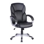 A9110 ΜΑΥΡO PU ΠΟΛΥΘΡΟΝΑ ΓΡΑΦΕΙΟΥ 65.5X69X46-108/56-118εκ.
