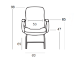 A2500 ΜΑΥΡO PU(Σ2)ΠΟΛΥΘΡΟΝΑ ΑΝΑΜΟΝΗΣ 63X65X47-98εκ. - Image 2