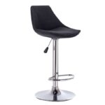 Σκαμπό Μπάρ 2τμχ Bar88 Black/Grey Ύφασμα 38x46x105εκ.