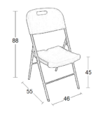 FANAL PLUS ΚΑΡΕΚΛΑ CATERING ΠΤΥΣΣΟΜΕΝΗ 46Χ55Χ45-88εκ. - Image 2