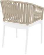 PORTOFINO WHITE/TAUPE ΠΟΛΥΘΡΟΝΑ ΠΟΛ/ΝΙΟΥ 58X58X80εκ. - Image 2