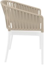 PORTOFINO WHITE/TAUPE ΠΟΛΥΘΡΟΝΑ ΠΟΛ/ΝΙΟΥ 58X58X80εκ. - Image 3