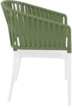 PORTOFINO WHITE/OLIVE GREEN ΠΟΛΥΘΡΟΝΑ ΠΟΛ/ΝΙΟΥ 58X58X80εκ. - Image 3