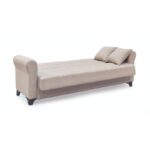 AZUR LIGHT BROWN ΥΦΑΣΜΑ 3ΘΕΣΙΟΣ ΚΑΝΑΠΕΣ/ΚΡΕΒΑΤΙ ΜΕ ΑΠΟΘ.ΧΩΡΟ 210X80X75εκ. - Image 3