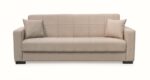 ROVER LIGHT BROWN ΥΦΑΣΜΑ 3ΘΕΣΙΟΣ ΚΑΝΑΠΕΣ/ΚΡΕΒΑΤΙ ΜΕ ΑΠΟΘ.ΧΩΡΟ 210X80X75εκ. - Image 2