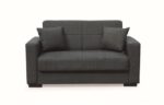 ROVER DARK GREY ΥΦΑΣΜΑ 2ΘΕΣΙΟΣ ΚΑΝΑΠΕΣ/ΚΡΕΒΑΤΙ ΜΕ ΑΠΟΘ.ΧΩΡΟ 150Χ80Χ75εκ. - Image 2