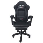 A6060 ΜΑΥΡΟ ΠΟΛΥΘΡΟΝΑ GAMING/ΜΕ ΥΠΟΠΟΔΙΟ 64X62X113-121εκ.
