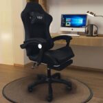 A6060 ΜΑΥΡΟ ΠΟΛΥΘΡΟΝΑ GAMING/ΜΕ ΥΠΟΠΟΔΙΟ 64X62X113-121εκ. - Image 2