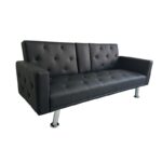 REST/ARMS BLACK PU ΚΑΝΑΠΕΣ-ΚΡΕΒΑΤΙ 188X88X79εκ.
