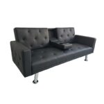 REST/ARMS BLACK PU ΚΑΝΑΠΕΣ-ΚΡΕΒΑΤΙ 188X88X79εκ. - Image 2