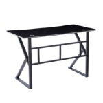 ΓΡΑΦΕΙΟ 120X60X75εκ.ΜΑΥΡΟ MDF/ΜΑΥΡΟ ΜΕΤΑΛΛΙΚΟ - Image 2