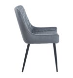 VANESA GREY VELVET ΥΦΑΣΜΑ ΚΑΡΕΚΛΑ ΜΕΤΑΛΛΙΚΗ 46X62X86εκ. - Image 3