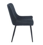 VANESA BLACK VELVET ΥΦΑΣΜΑ ΚΑΡΕΚΛΑ ΜΕΤΑΛΛΙΚΗ 46X62X86εκ. - Image 3