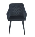 SIENA BLACK VELVET ΥΦΑΣΜΑ ΠΟΛΥΘΡΟΝΑ ΜΕΤΑΛΛΙΚΗ 54X58X82εκ. - Image 2