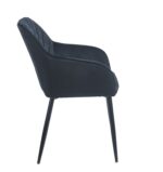 SIENA BLACK VELVET ΥΦΑΣΜΑ ΠΟΛΥΘΡΟΝΑ ΜΕΤΑΛΛΙΚΗ 54X58X82εκ. - Image 3